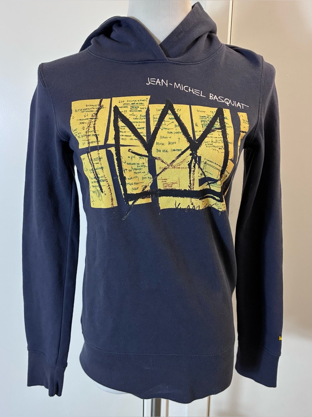 Uniqlo Jean-Michel Basquiat Hoodie‎ Womens Small Graphic Navy Sweater Art